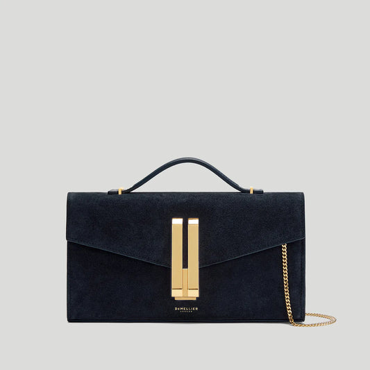 The Vancouver Clutch Midnight Blue Suede