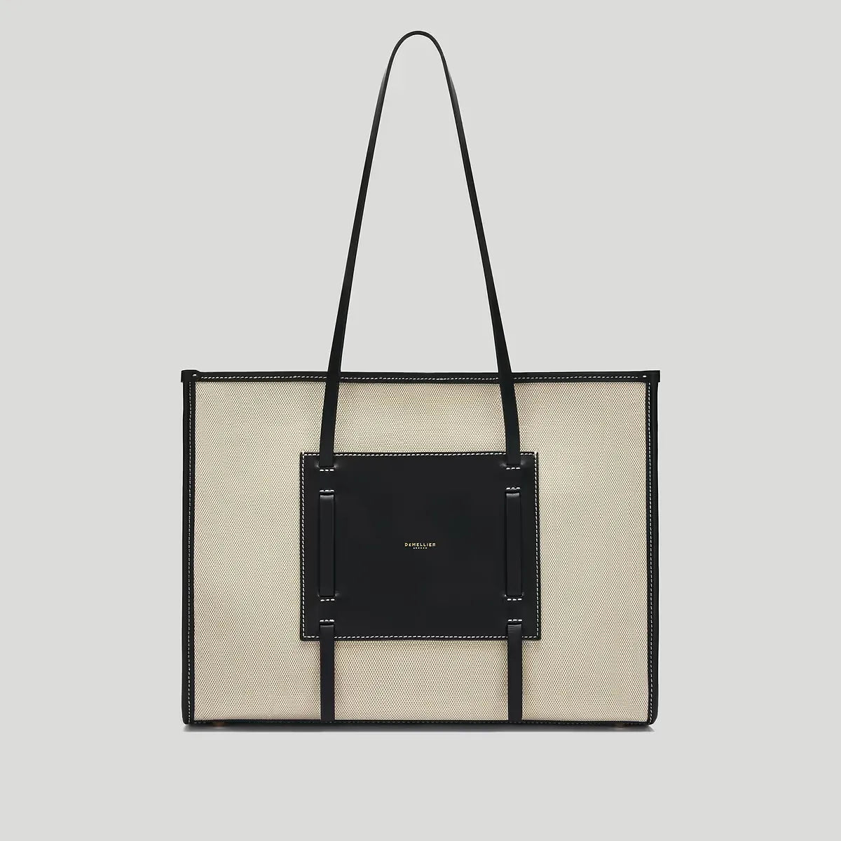 The Capri Salt & Pepper Canvas Black Smooth