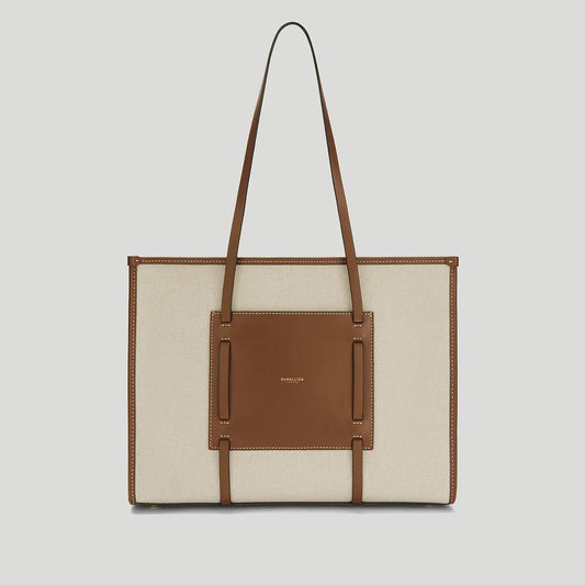 The Capri Salt & Pepper Canvas Tan Smooth