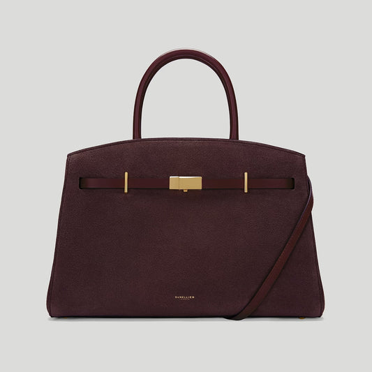 The Midi Hudson Burgundy Suede & Burgundy Smooth