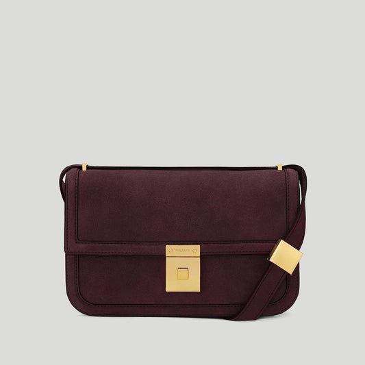 The Paris Crossbody Burgundy Suede