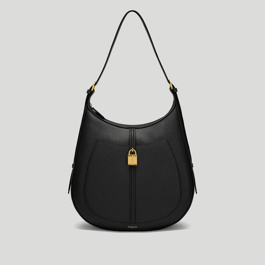 The Siena Hobo Black Small Grain