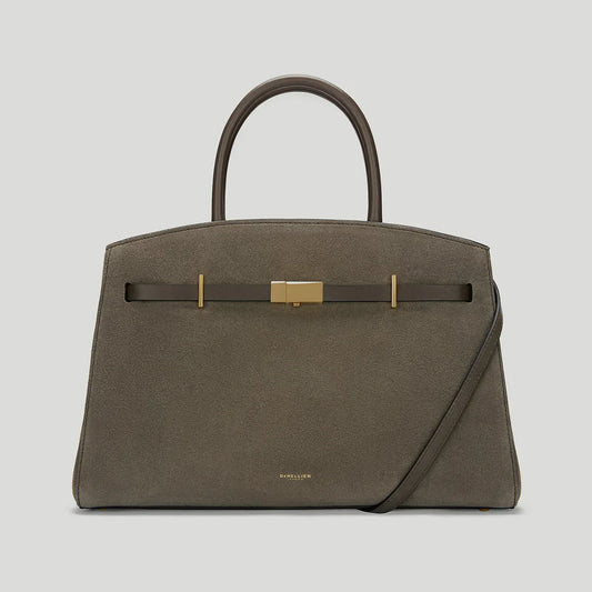 The Midi Hudson Deep Olive Suede & Deep Olive Smooth